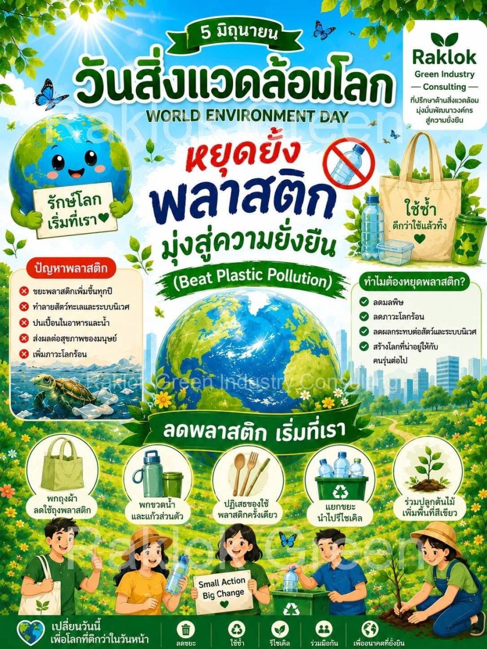 วันสิ่งแวดล้อมโลก 5 มิถุนายน ของทุกปี
